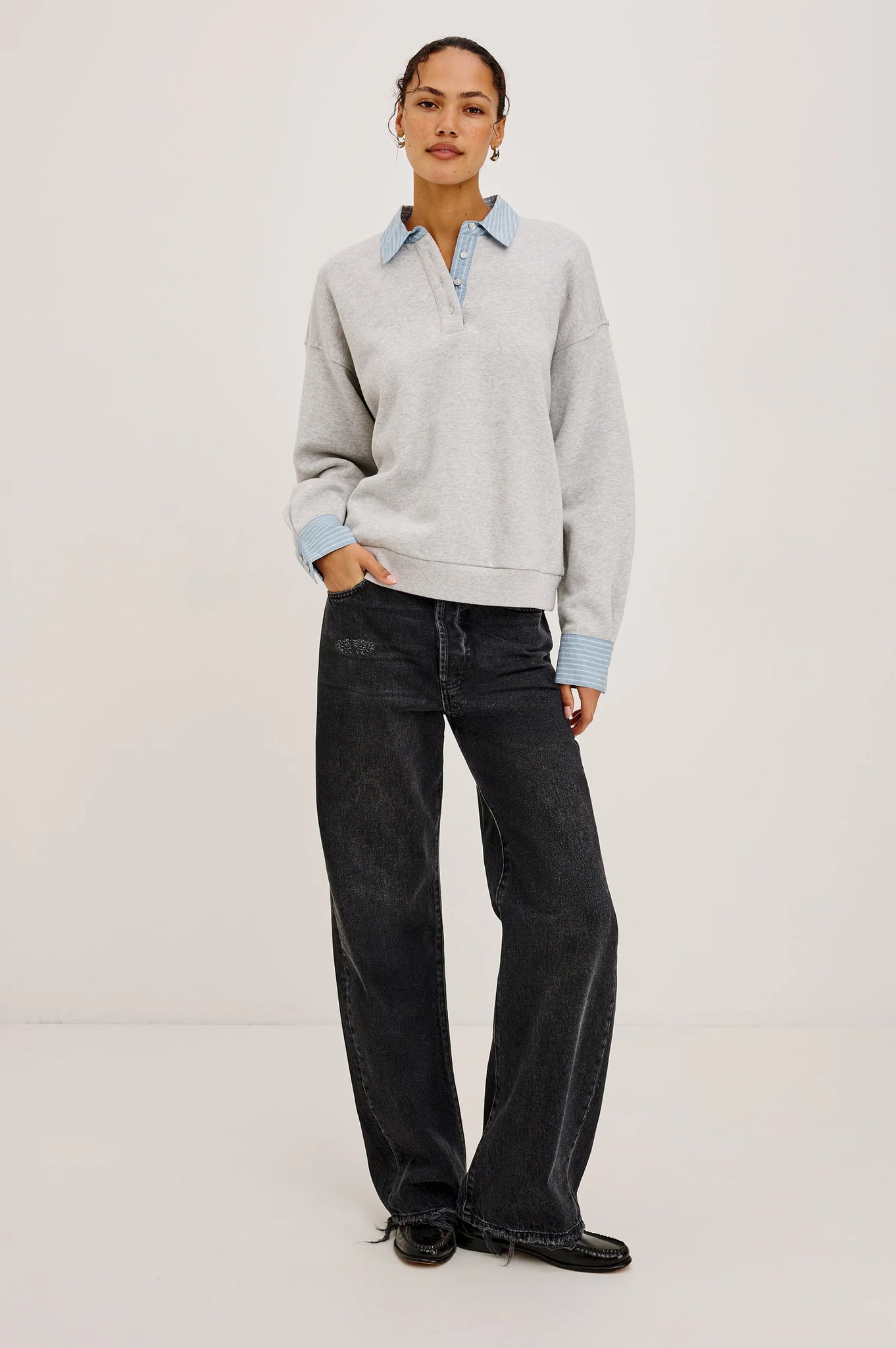 Zavier Sweatshirt in Heather Grey