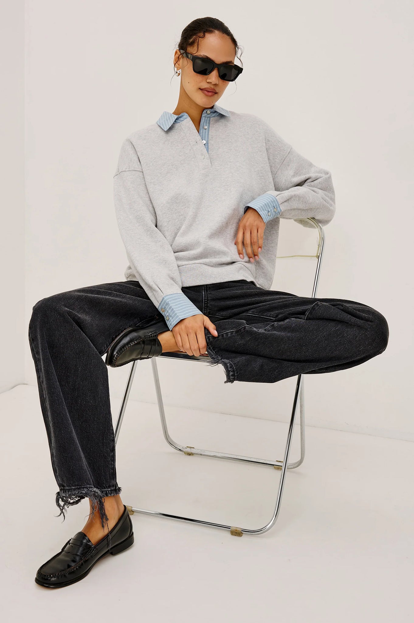 Zavier Sweatshirt in Heather Grey