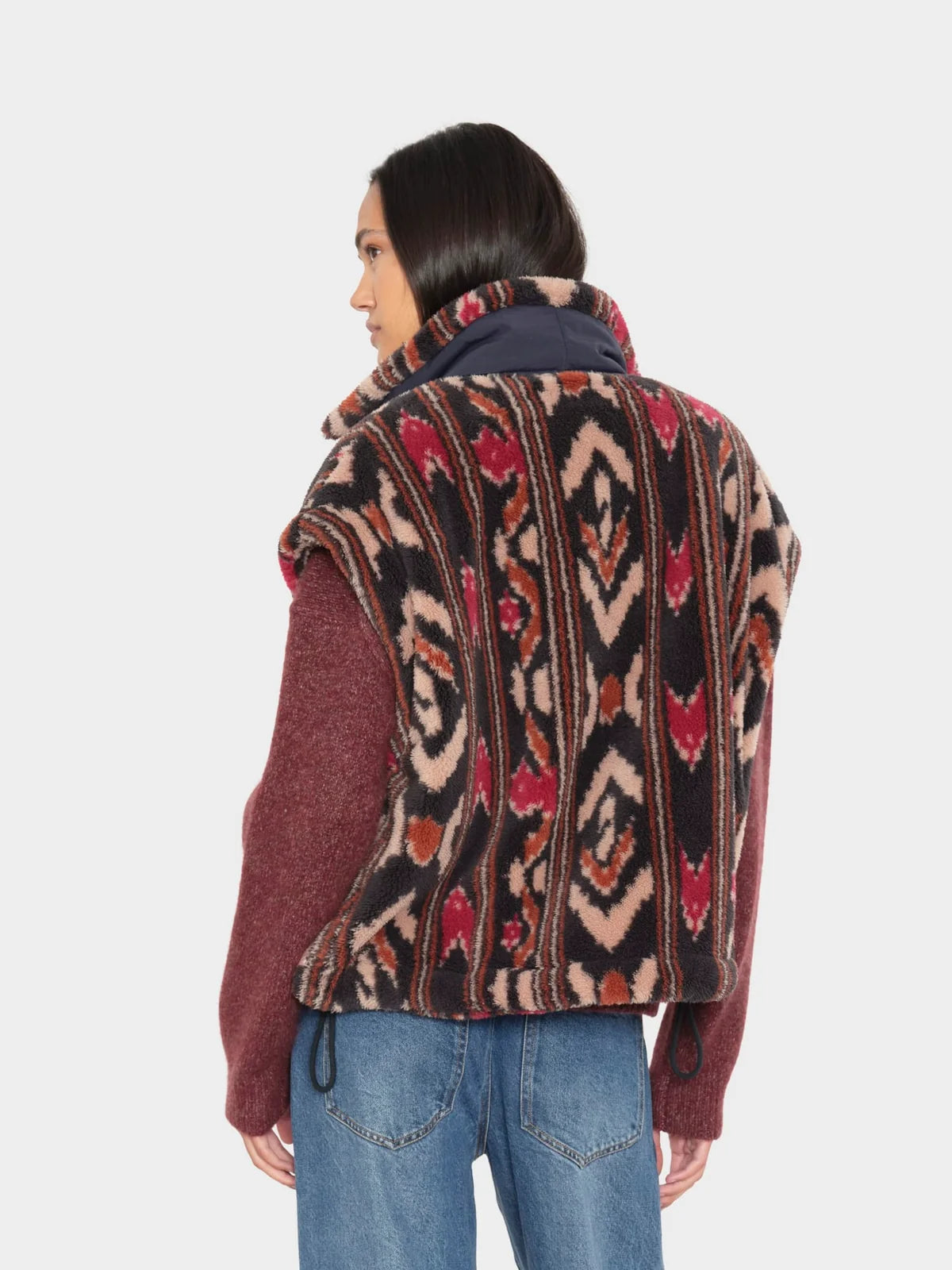 Ravena Vest in Black Ikat