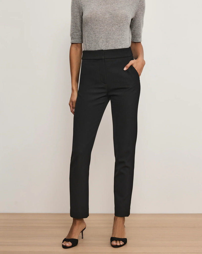 Renzo Clean Waistband Pant in Black
