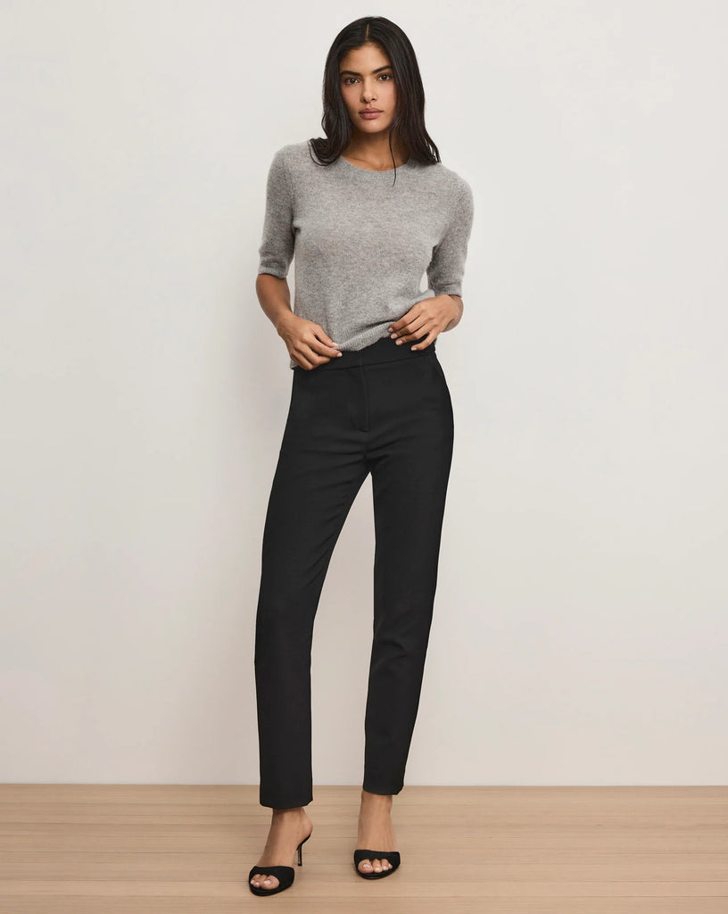 Renzo Clean Waistband Pant in Black