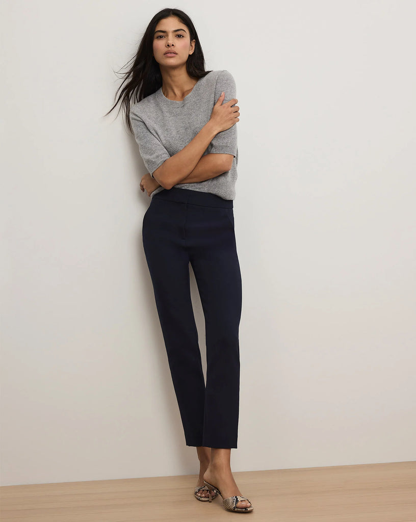 Renzo Clean Waistband Pant in Navy