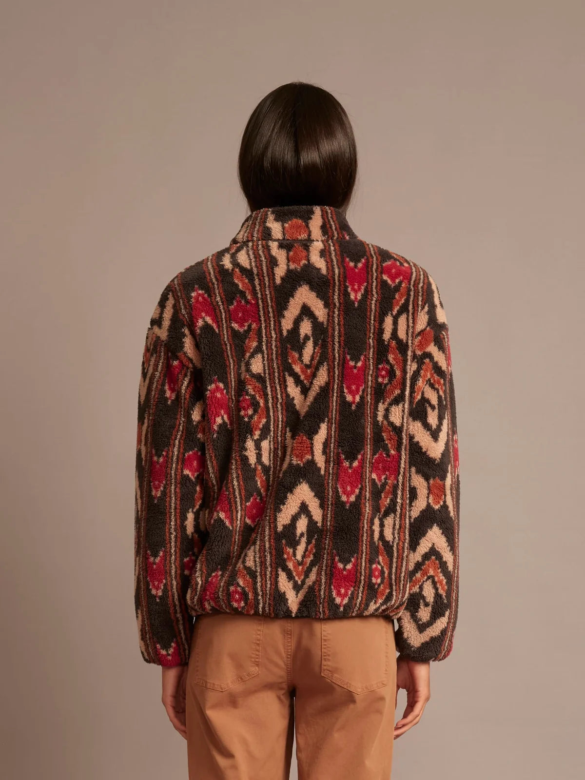 Ridge Pullover in Black Ikat