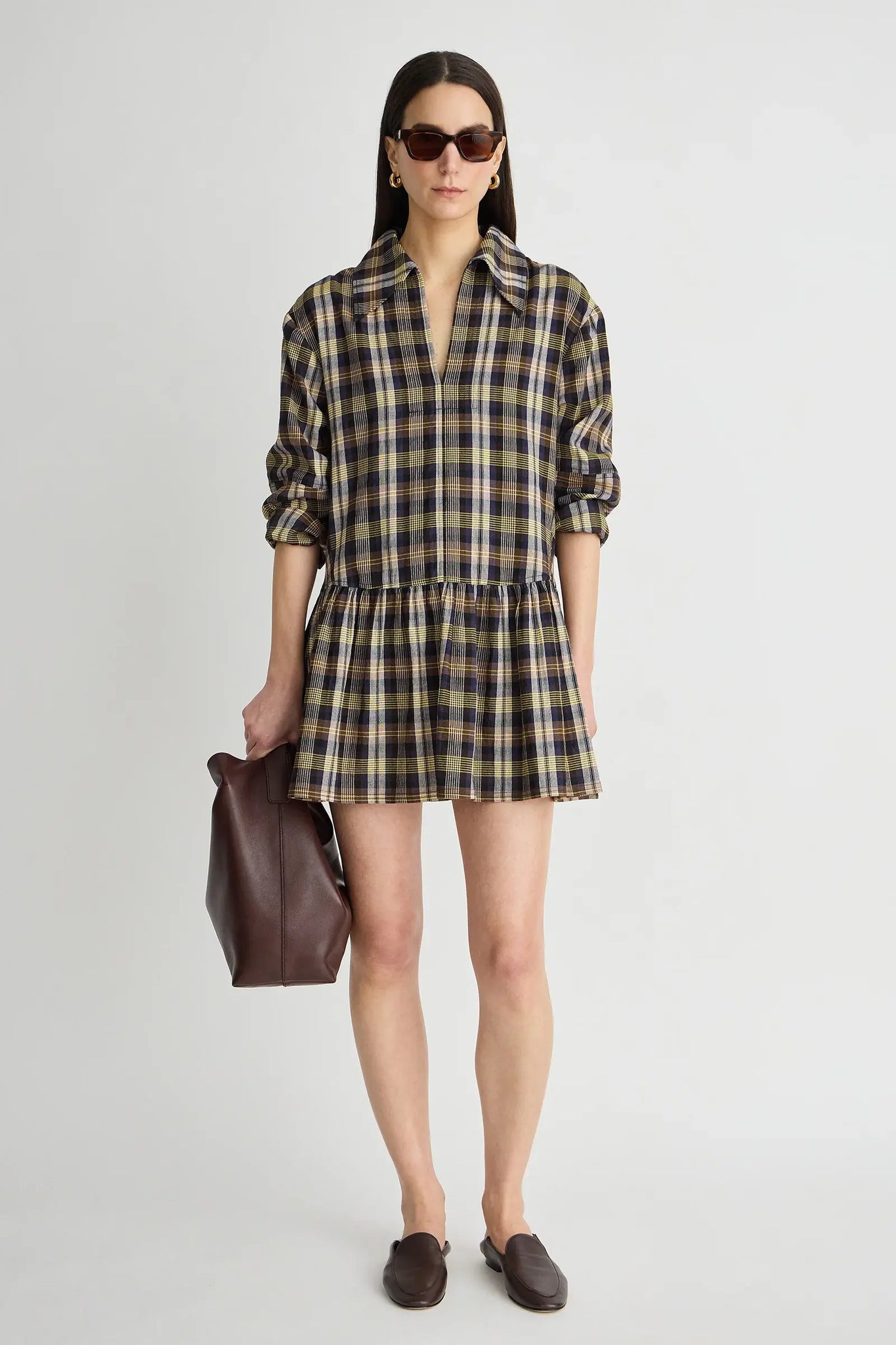 Romana Mini in Basket Weave Plaid