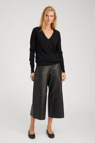 SPRWMN Black Leather Culotte