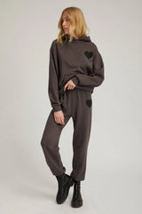 Charcoal Heart Sweatpants - l