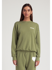 Tiny Logo Sweatshirt in Artichoke - l
