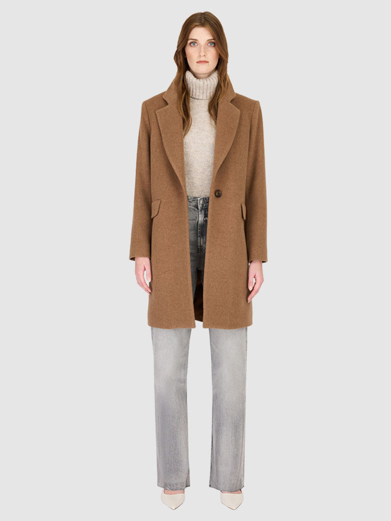 Scarlett Coat in Camel Melange