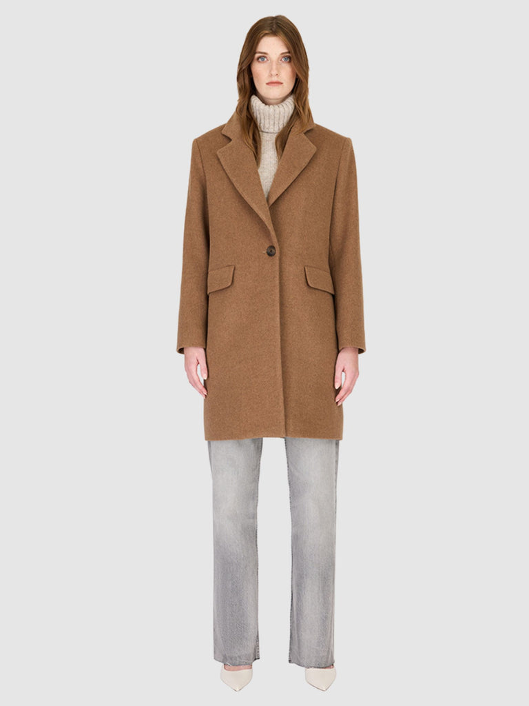 Scarlett Coat in Camel Melange