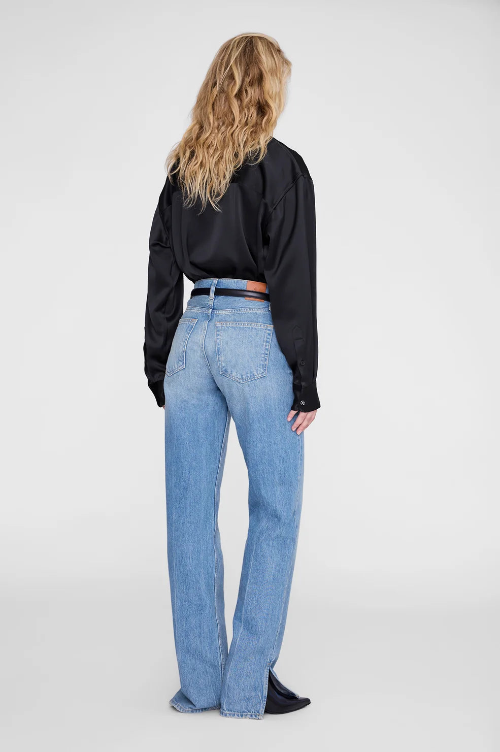 Scott Cropped Shirt in Black