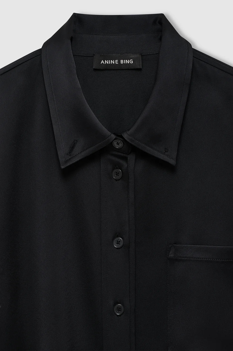 Scott Cropped Shirt in Black