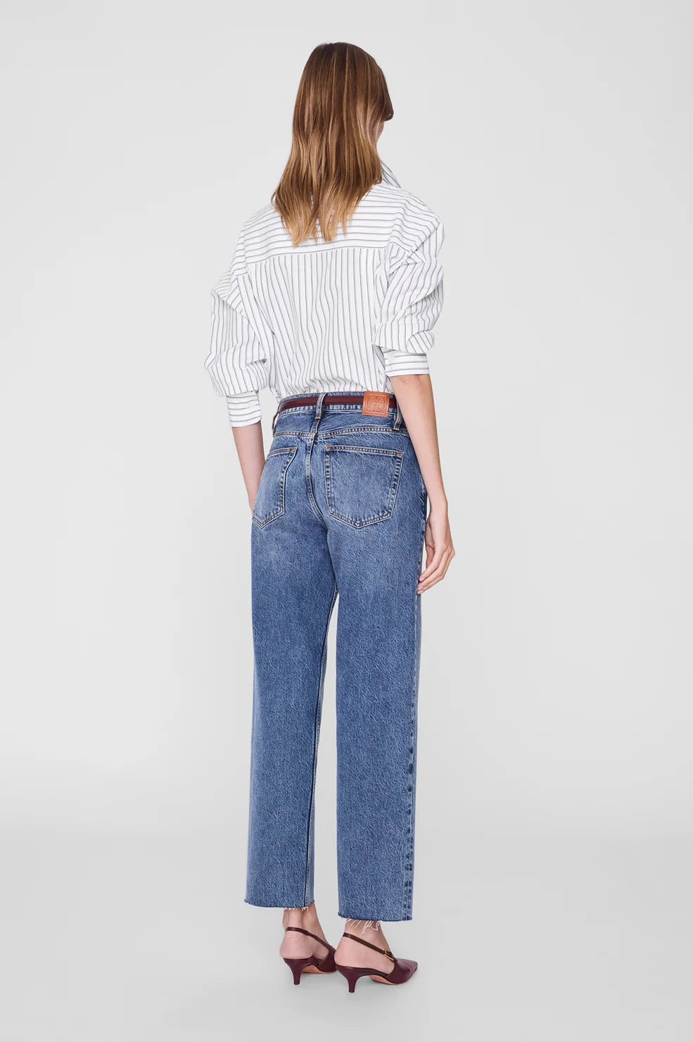 Scott Shirt in White and Black Stripe