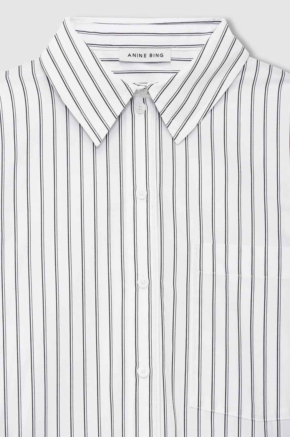 Scott Shirt in White and Black Stripe