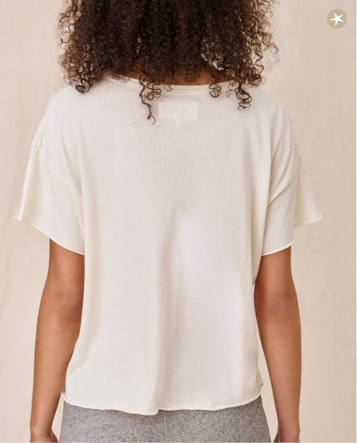The Crop Tee. Washed White