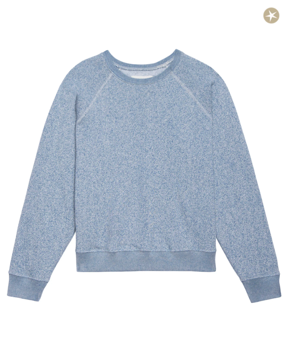 The Shrunken Sweatshirt. Heathered Coastline Blue