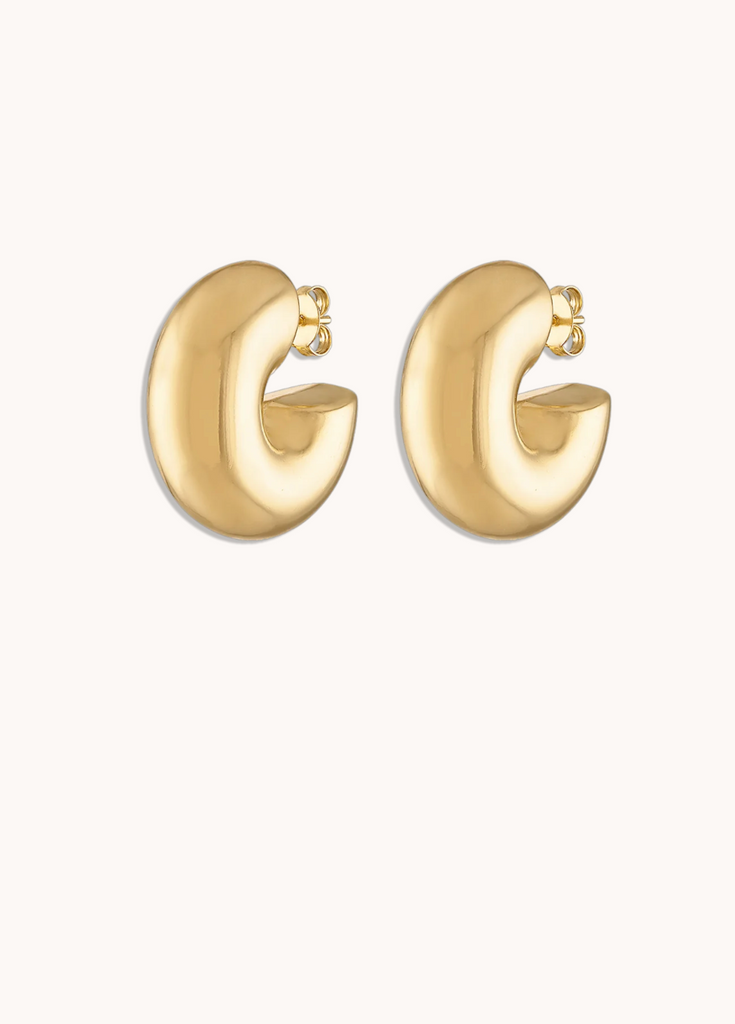 Chubby Hoops in Gold