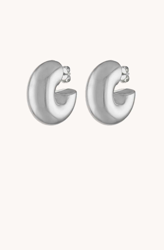 Chubby Hoops in Sterling Silver