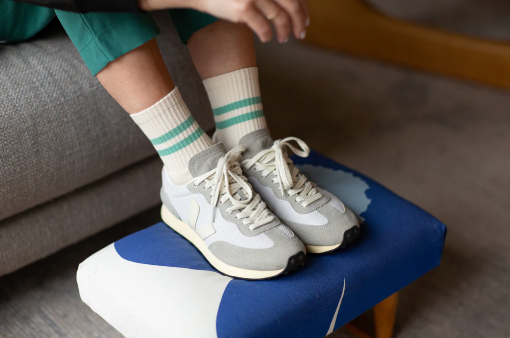 Gym Socks in Jade Stripe
