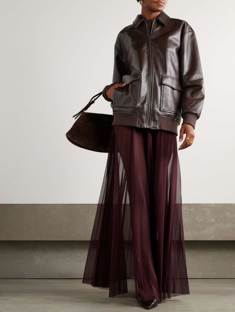 Kelanie Jacket in Deep Brown Recycled Leather
