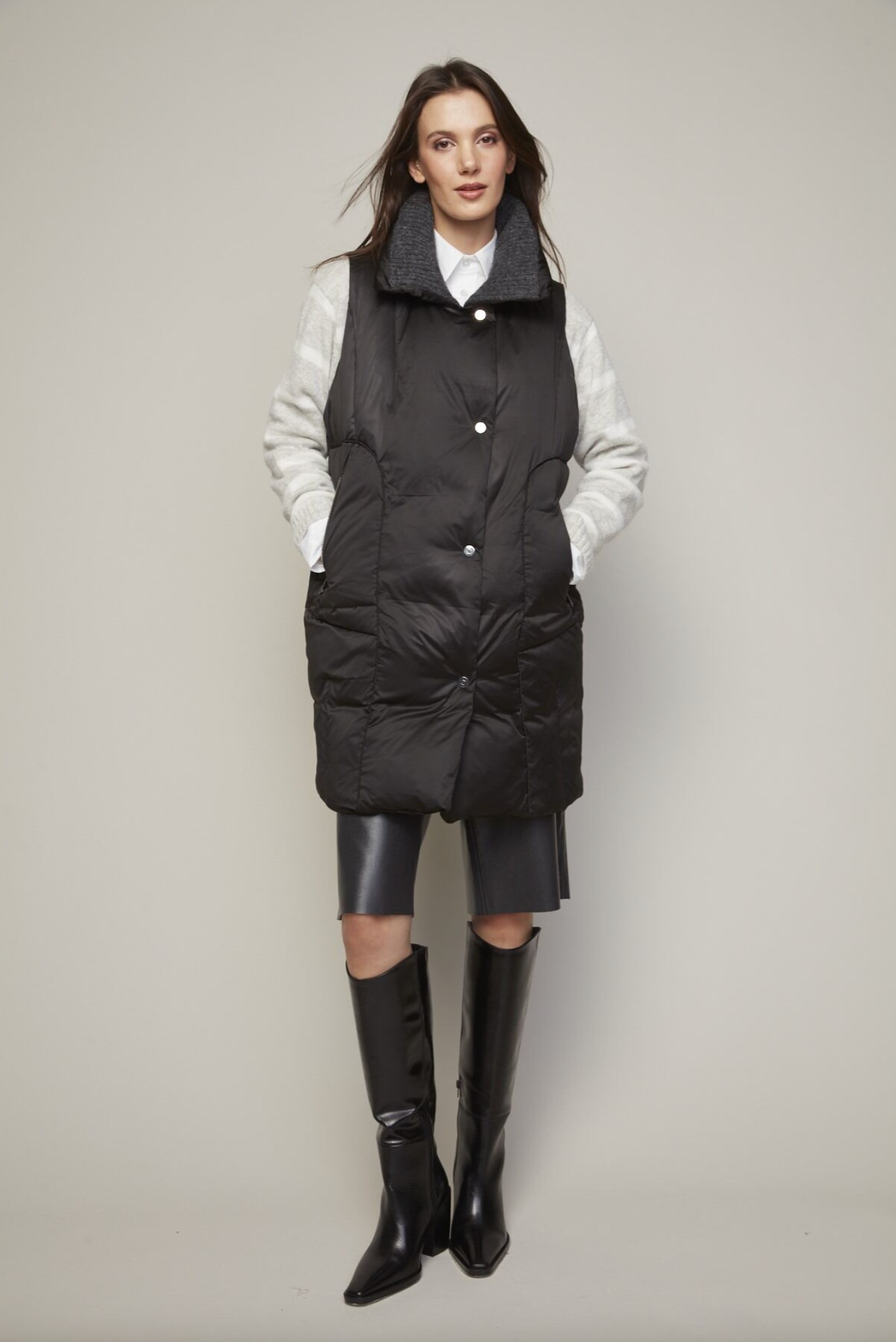 Padma Down Vest in Black