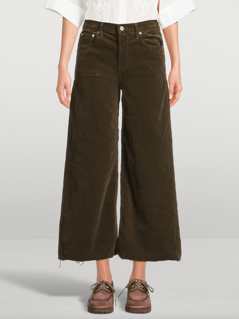 Lyra Wide Leg Crop Corduroy in Costes
