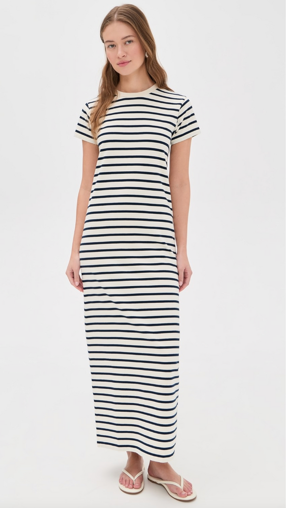 Wynne Dress Stripe in Navy Stripe