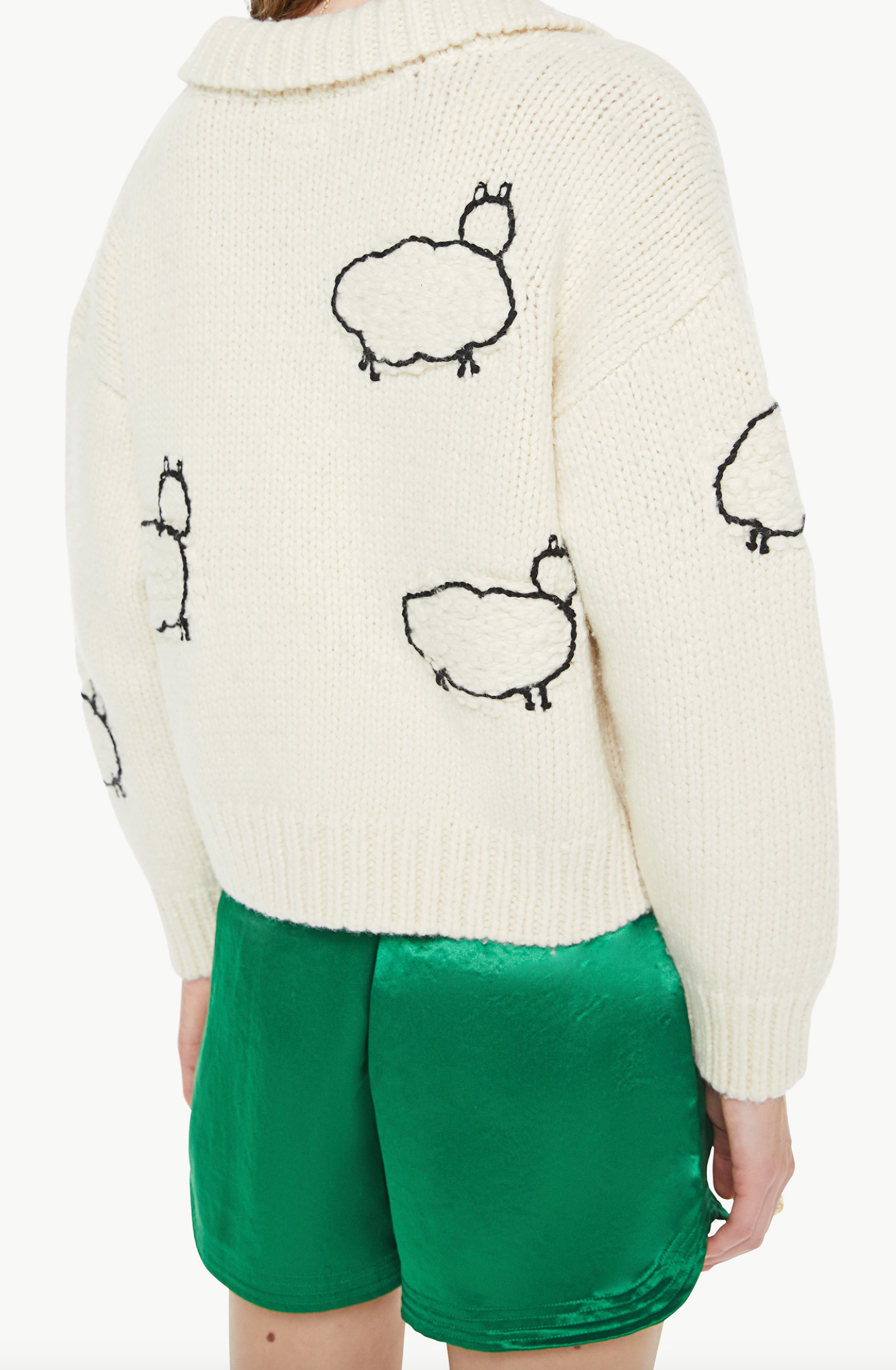 The Crop Raquette Cardigan in Wool Plus The Gang