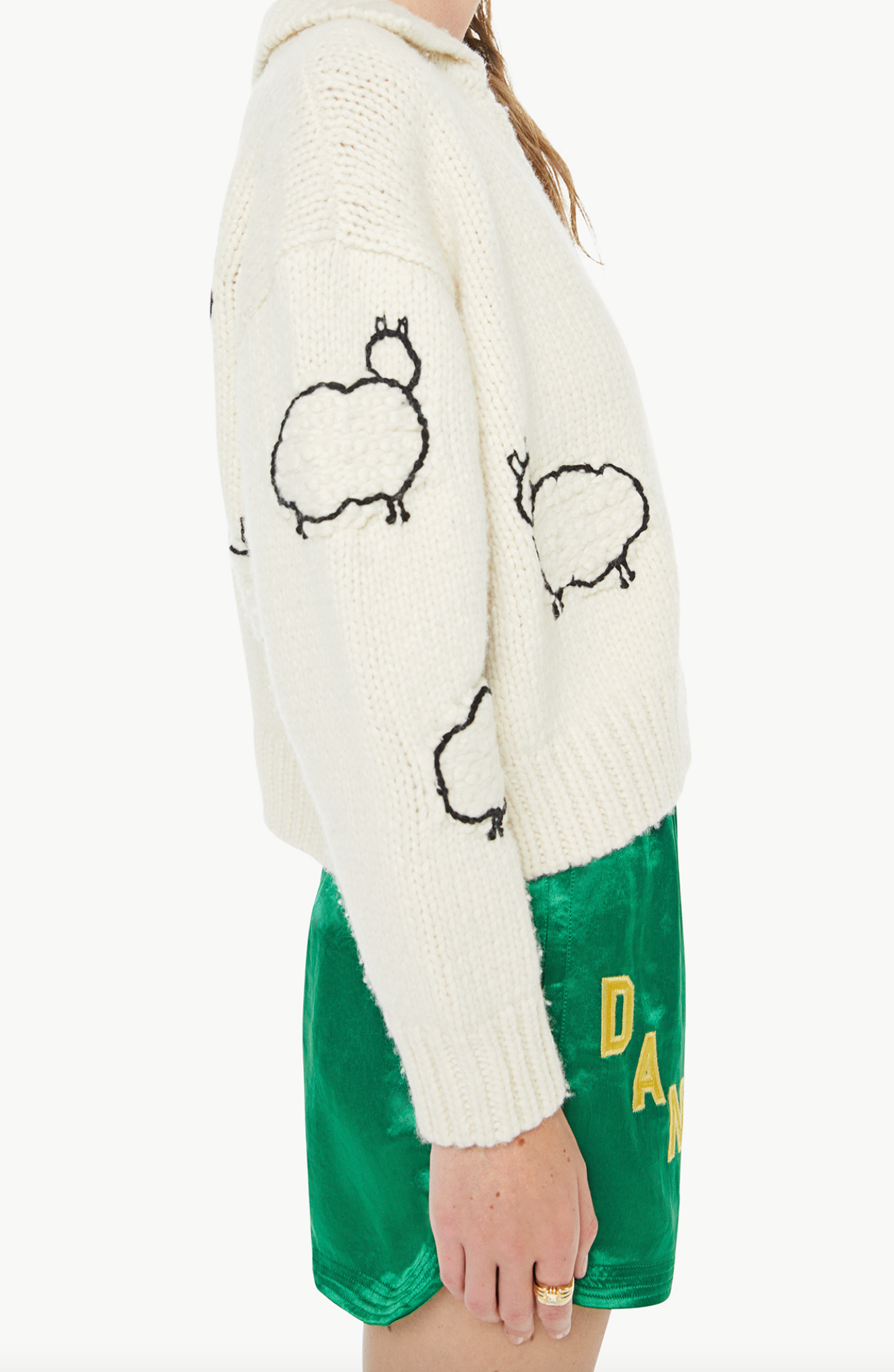 The Crop Raquette Cardigan in Wool Plus The Gang