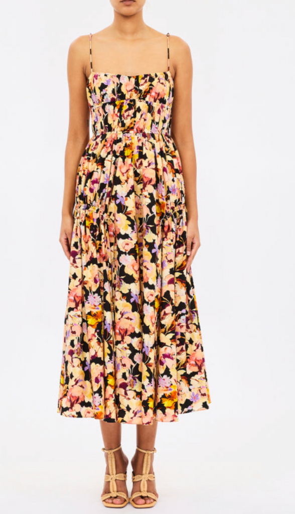 Vidri Cotton Cami Dress in Night Bloom