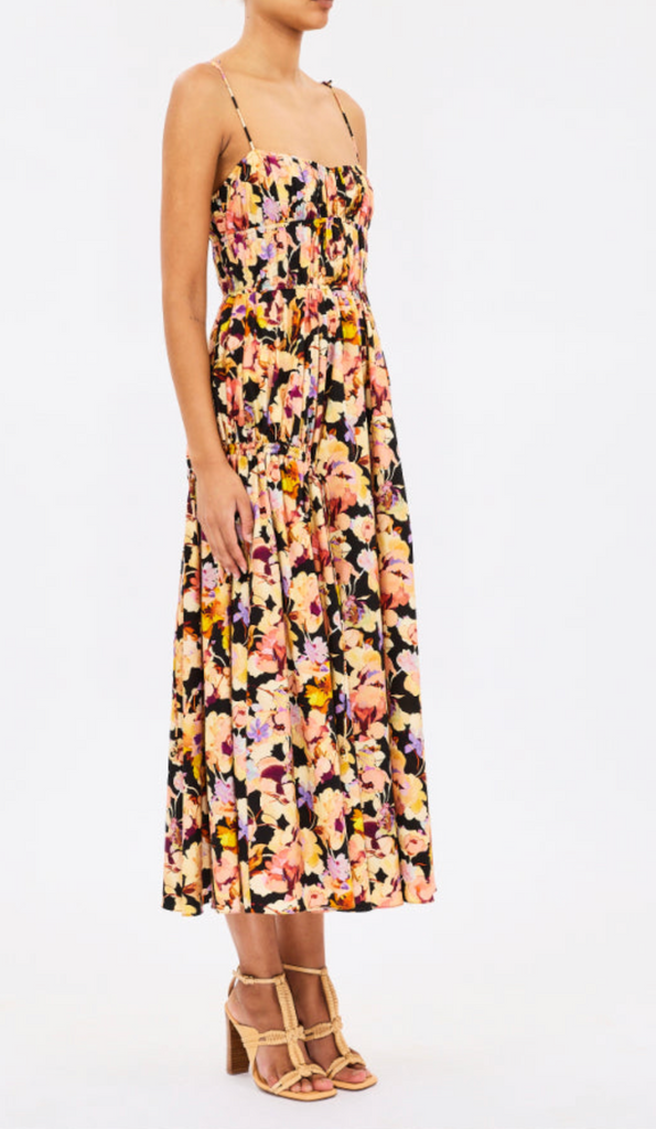 Vidri Cotton Cami Dress in Night Bloom