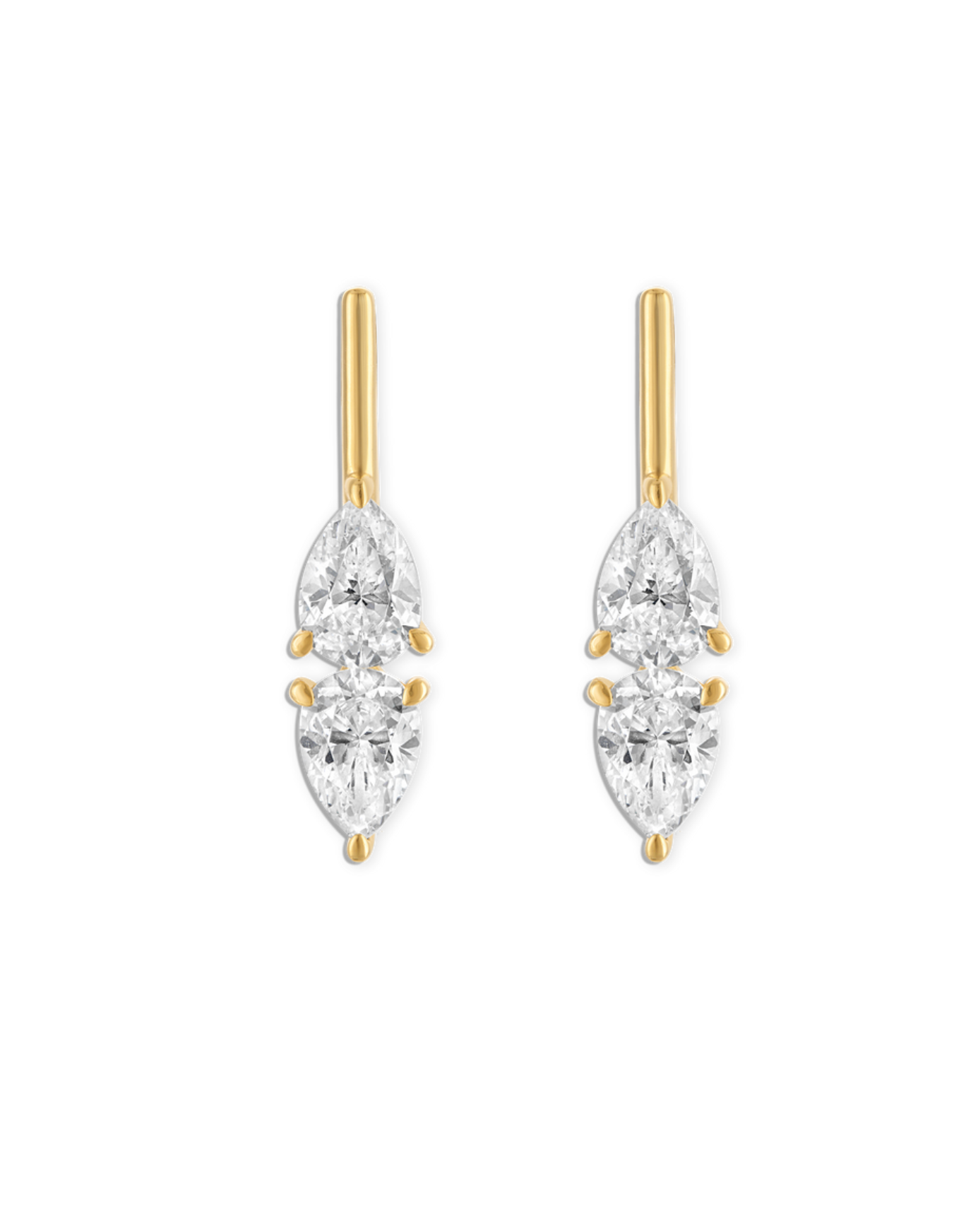 Mini Linea Raine Earrings in Gold