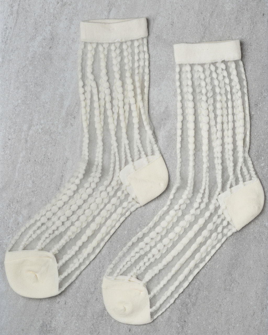 Sheer Bubble Socks in Ivory