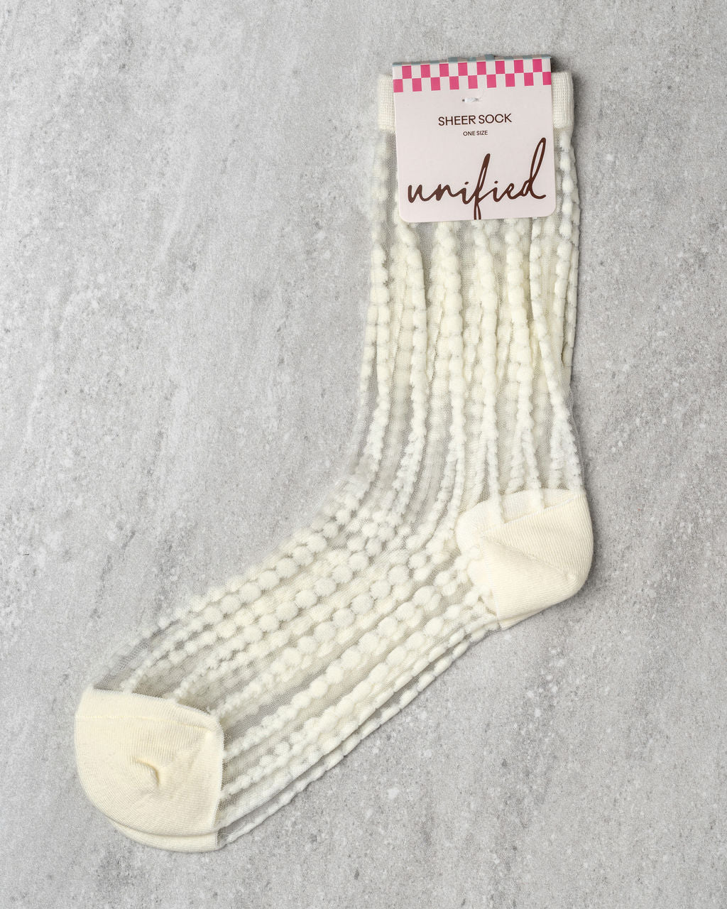 Sheer Bubble Socks in Ivory