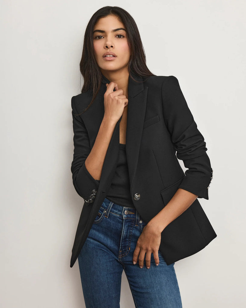 Single Breasted Miller Dickey Jacket in Black