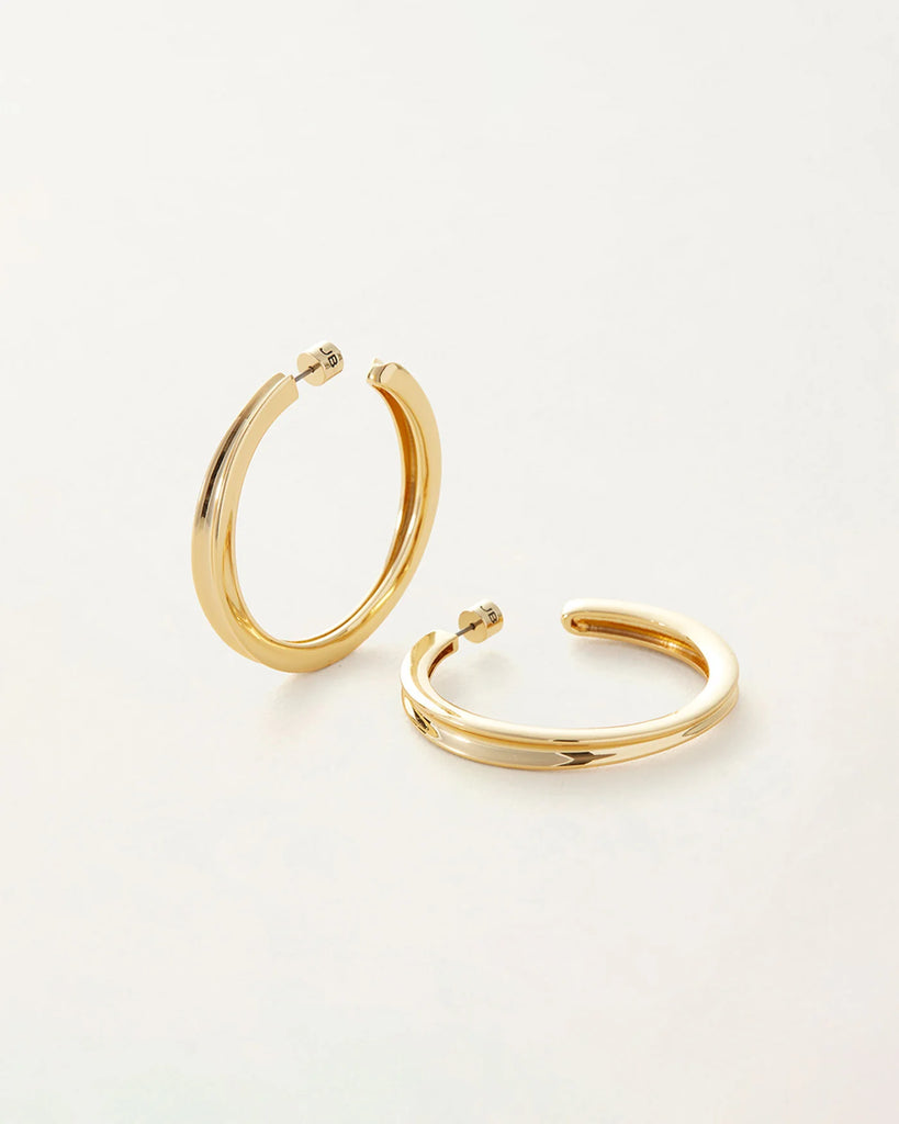 Slim Doune Hoops in Gold