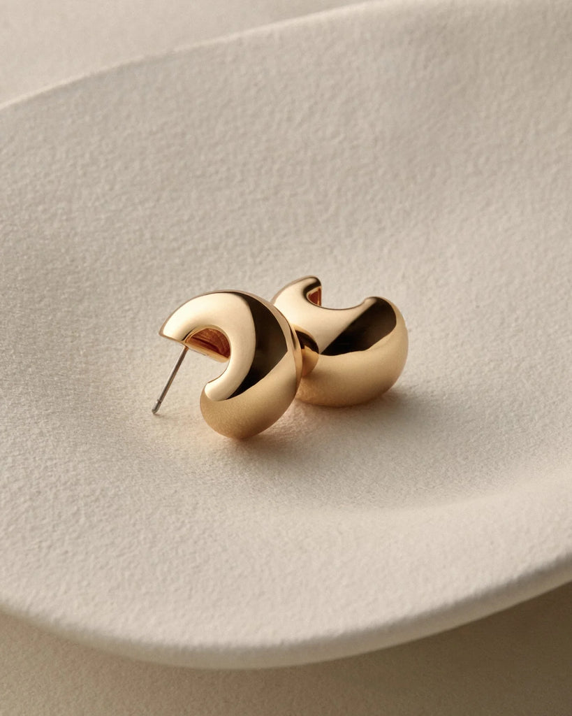 Small Gemma Hoop Earrings in Gold