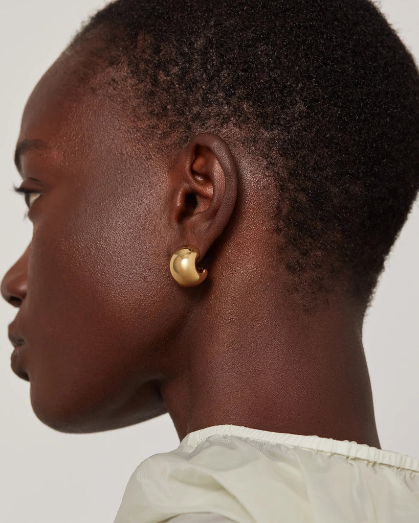 Small Gemma Hoop Earrings in Gold