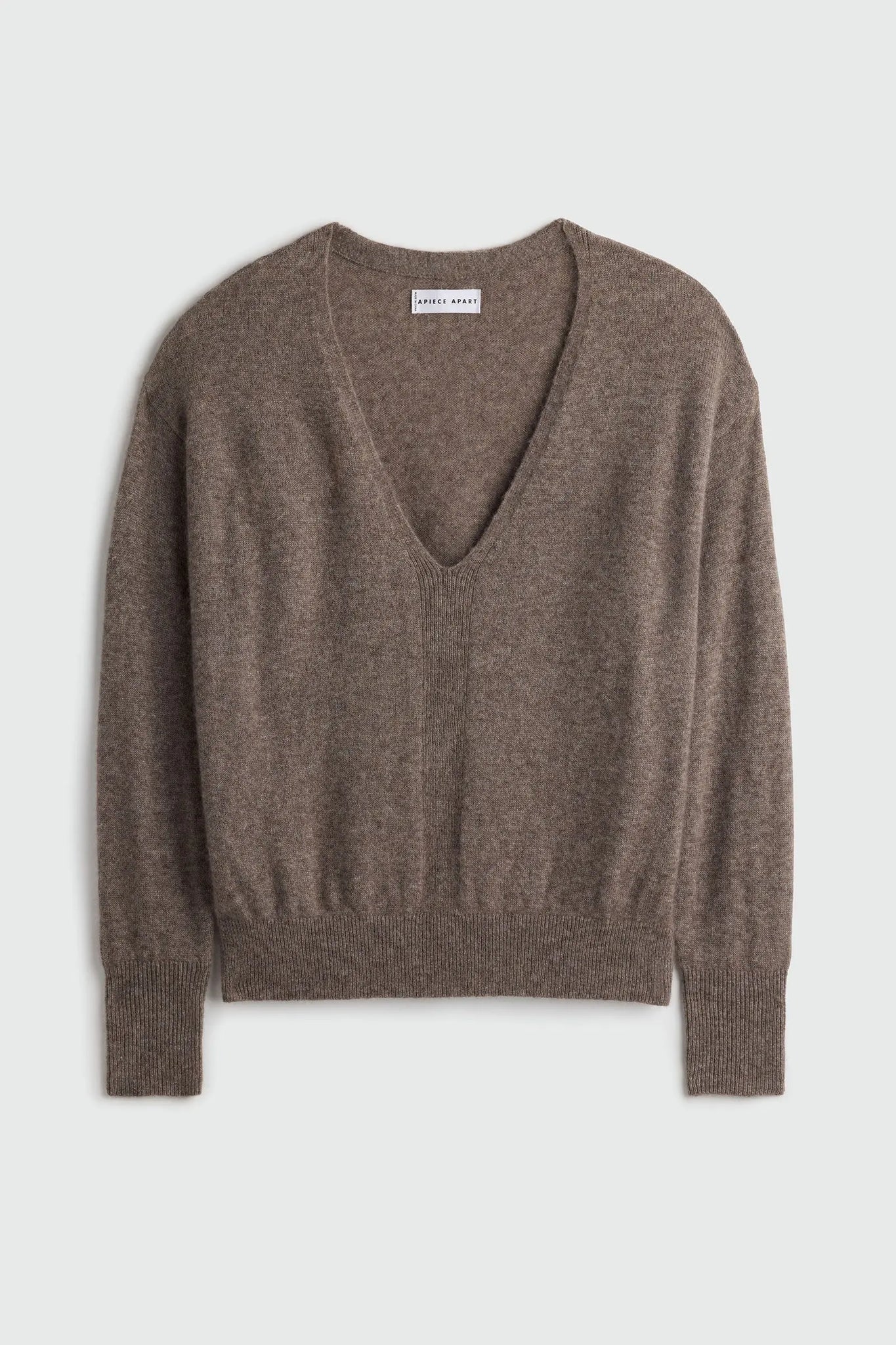 Softest Silk Cashmere V-Neck in Hazelnut
