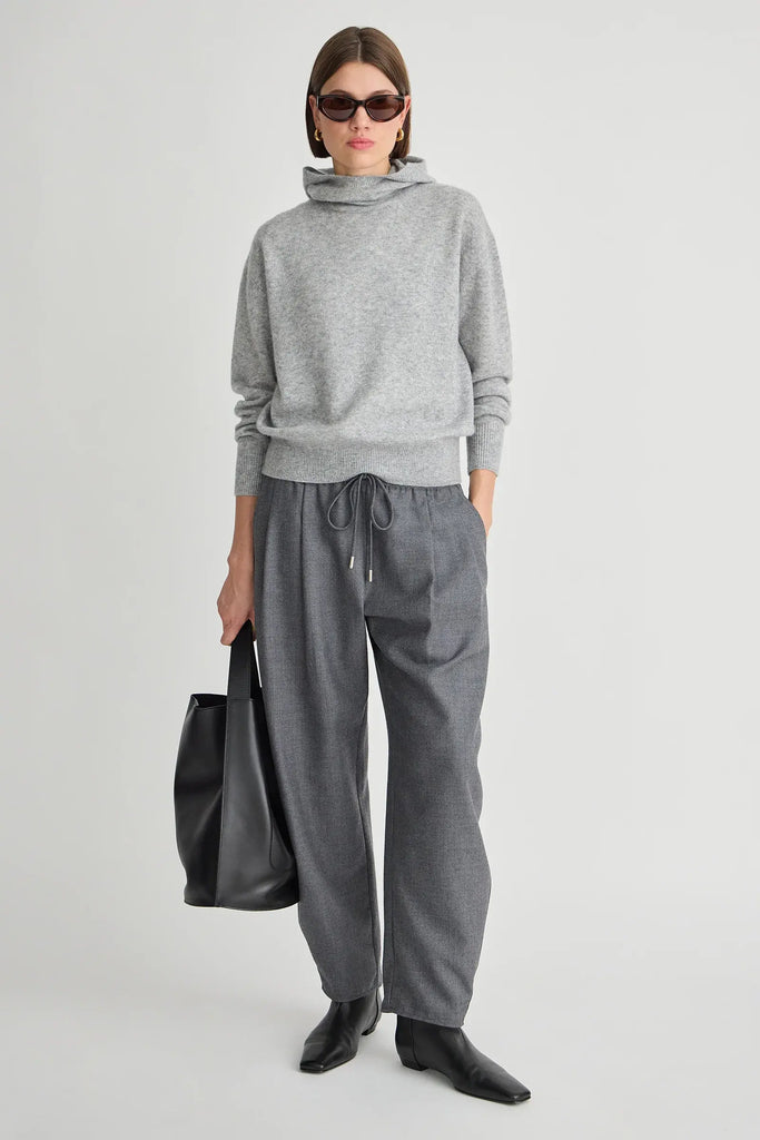 Softest Tissue Snoody Hood in Heather Grey