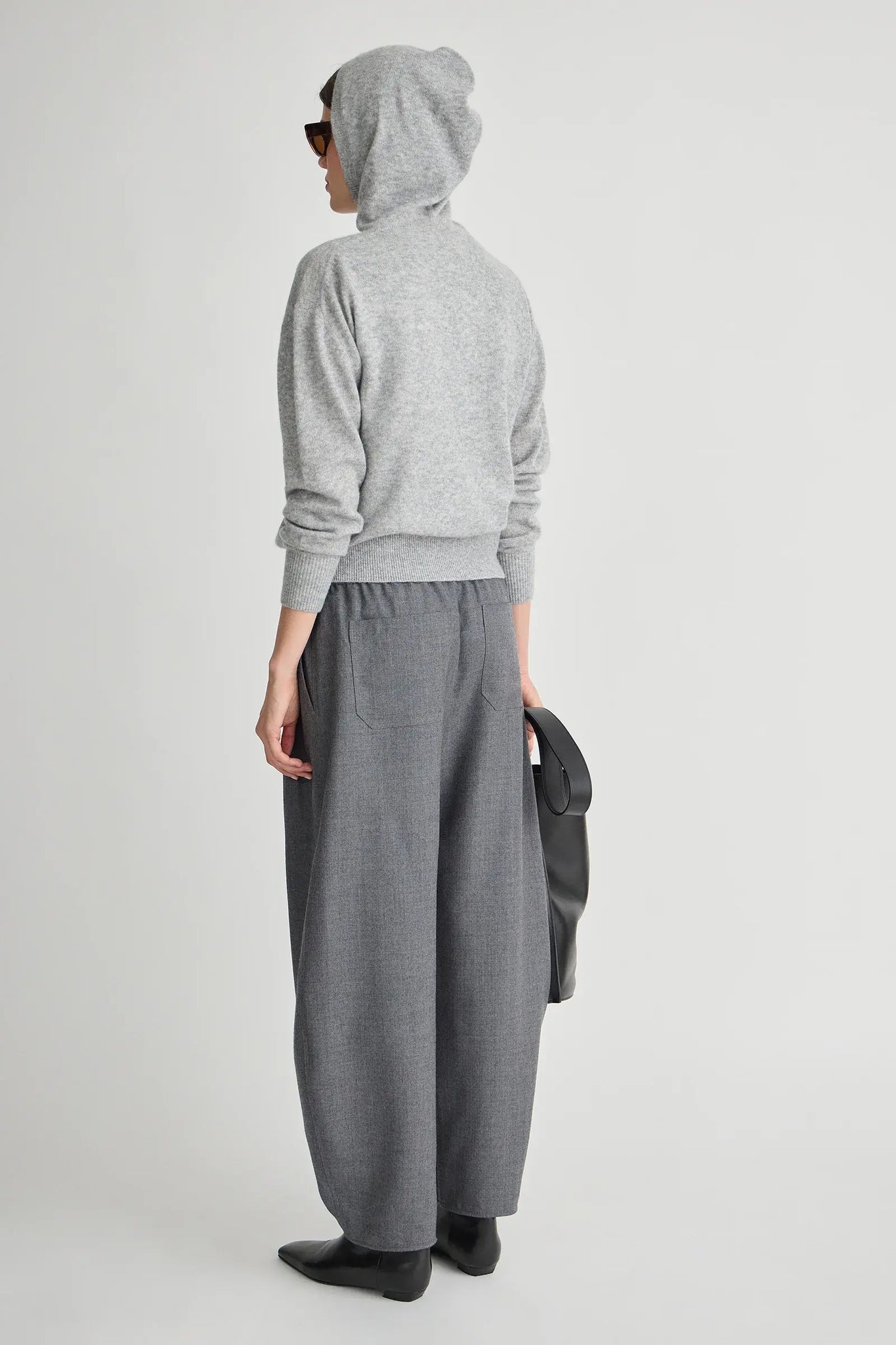 Softest Tissue Snoody Hood in Heather Grey