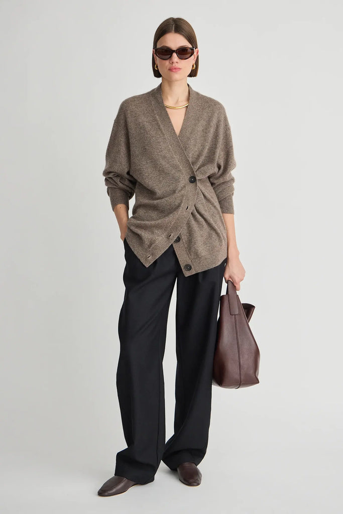 Softest Tissue Weight Cardigan in Hazelnut