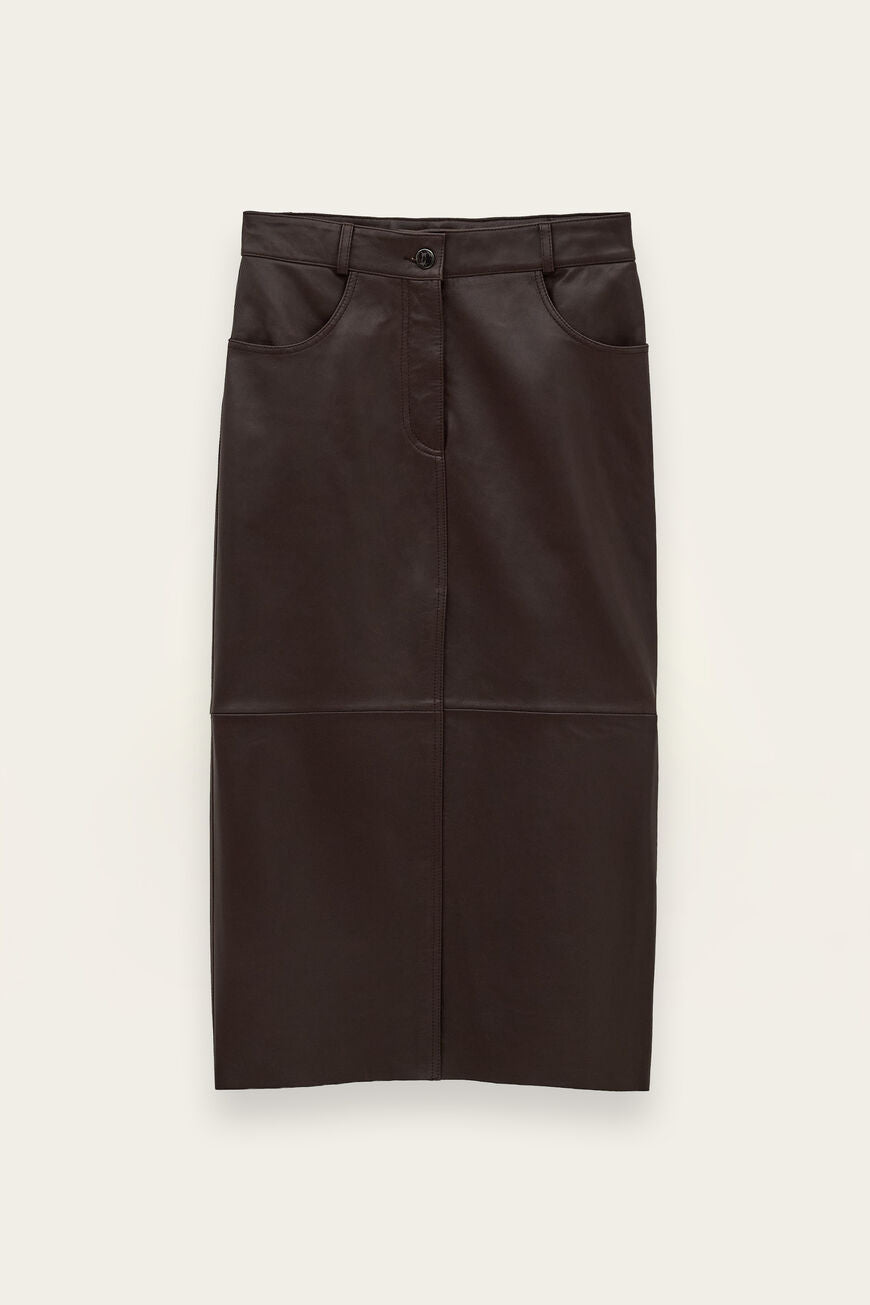 Solene Classic Skirt. Aubergine