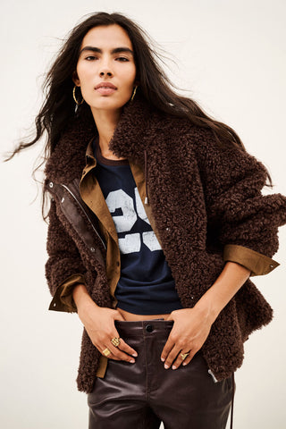 Sonjo Cropped Coat. Cacao