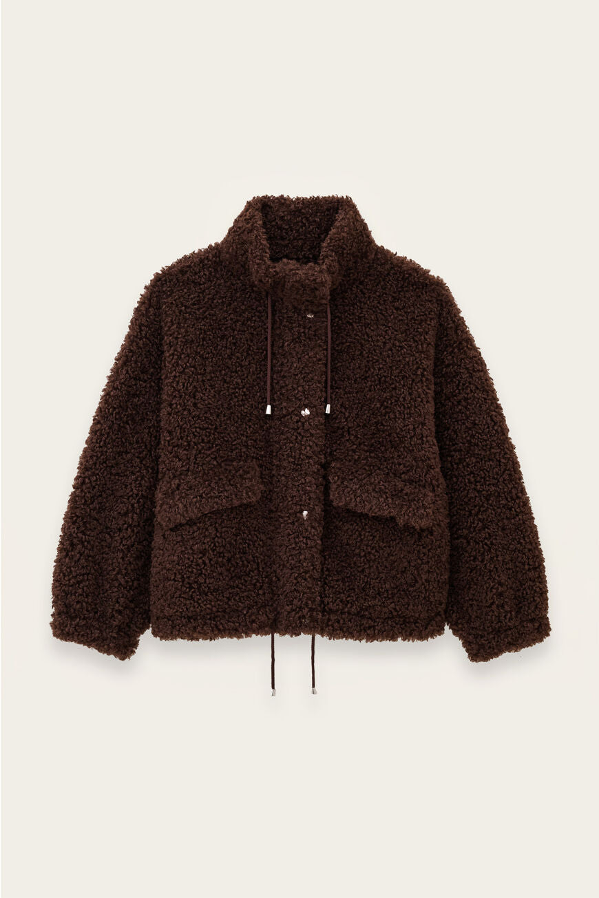 Sonjo Cropped Coat. Cacao