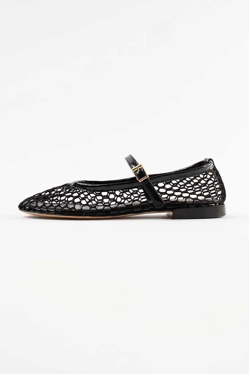 Minima Black Mesh Ballerina