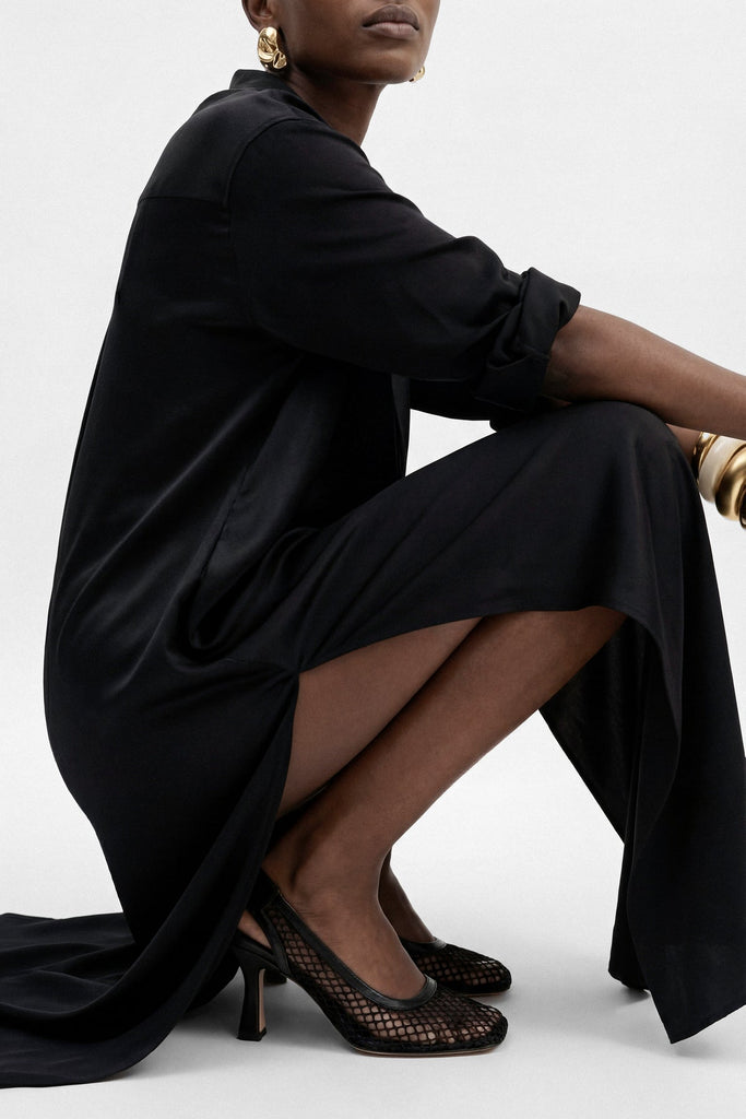 Beatriz Black Resille Pumps