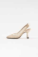 Beatriz Gold Mesh Pumps - 39