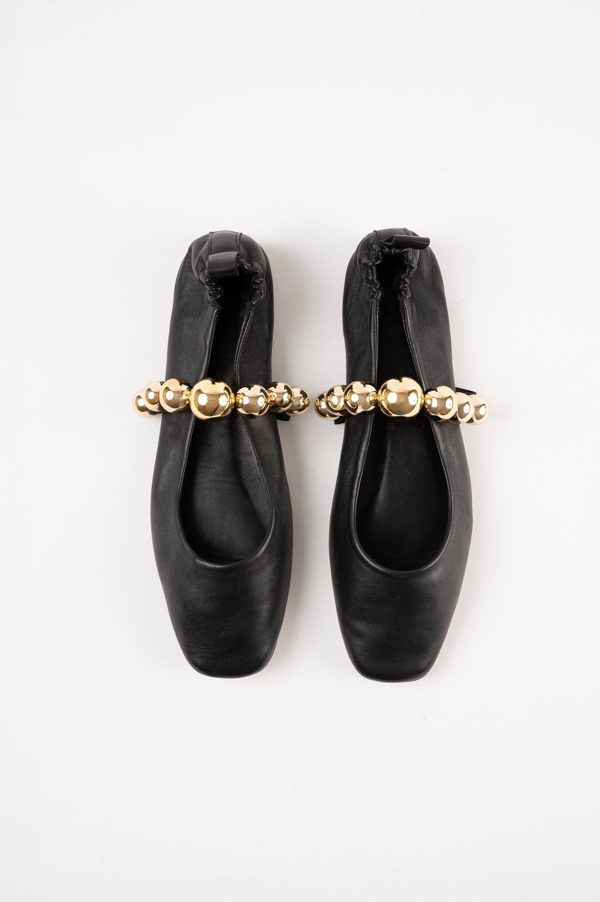 Flamenca Black Leather Ballerina