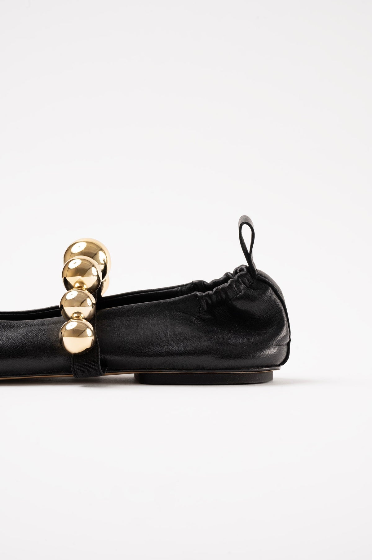 Flamenca Black Leather Ballerina