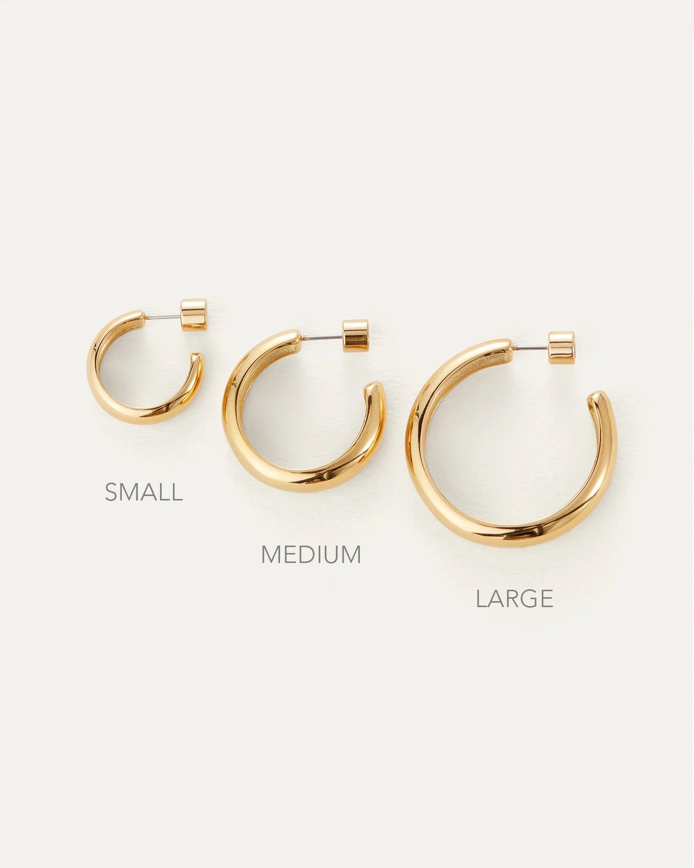Staple Hoops Large in Gold